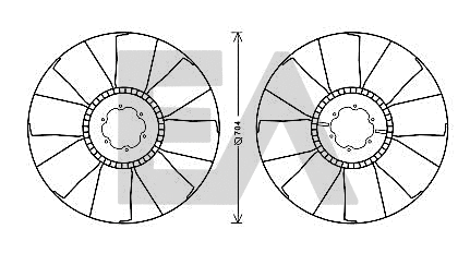 Fan Wheel, engine cooling (35C47A01)