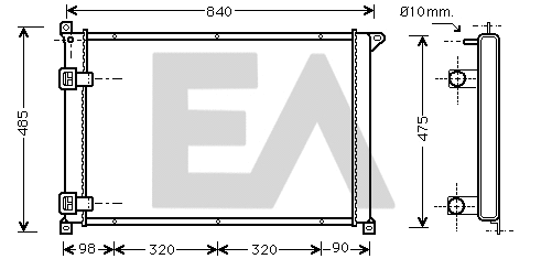 Radiator, engine cooling (31R60117)
