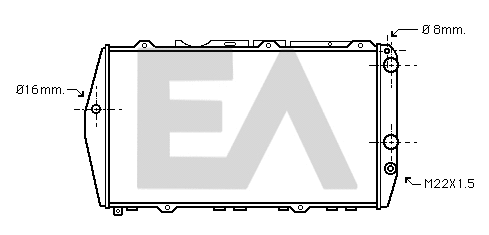 Radiator, engine cooling (31R02017)