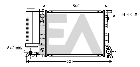 Radiator, engine cooling (31R07033)