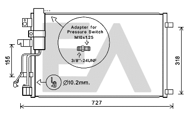 Condenser, air conditioning (30C18062)