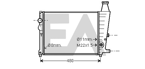Radiator, engine cooling (31R10007)