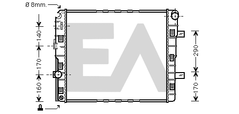 Radiator, engine cooling (31R45048)