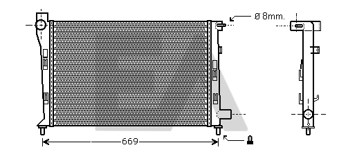 Radiator, engine cooling (31R50077)