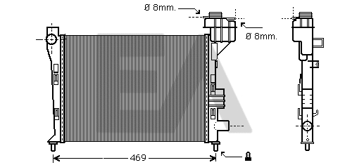 Radiator, engine cooling (31R50145)