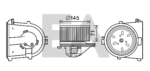 Electric Motor, interior blower (42A02006)