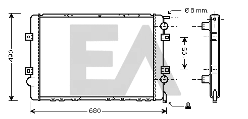 Radiator, engine cooling (31R60132)