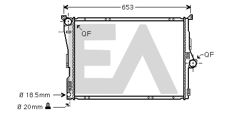 Radiator, engine cooling (31R07137)