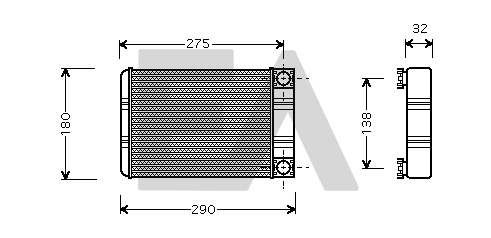 Heat Exchanger, interior heating (45C50017)