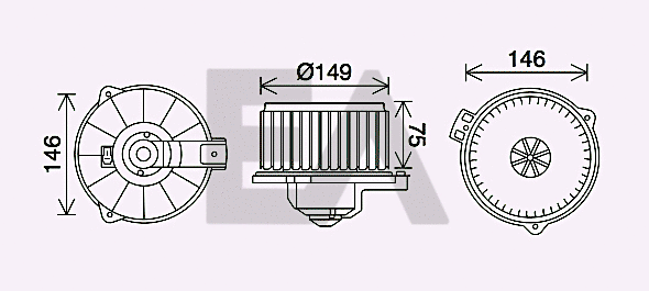 Electric Motor, interior blower (42A71001)