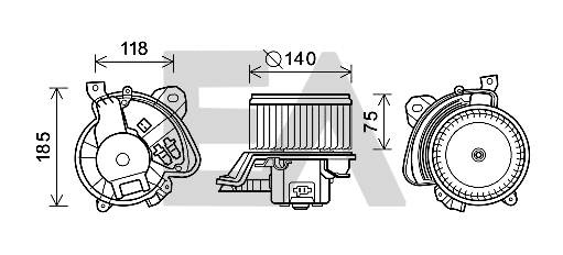 Electric Motor, interior blower (42A03002)