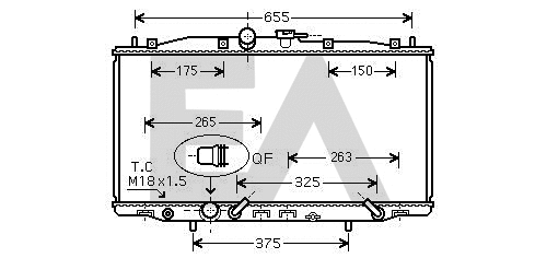 Radiator, engine cooling (31R26001)