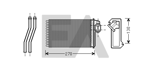 Heat Exchanger, interior heating (45C55009)