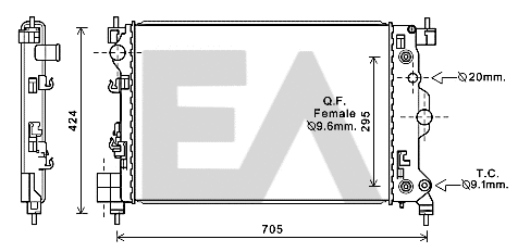 Radiator, engine cooling (31R14016)