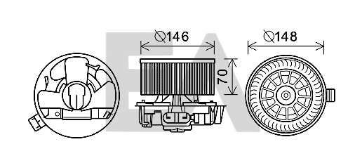 Electric Motor, interior blower (42A60007)