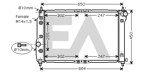 Radiator, engine cooling (31R20049)