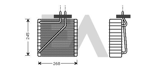 Evaporator, air conditioning (43B22010)