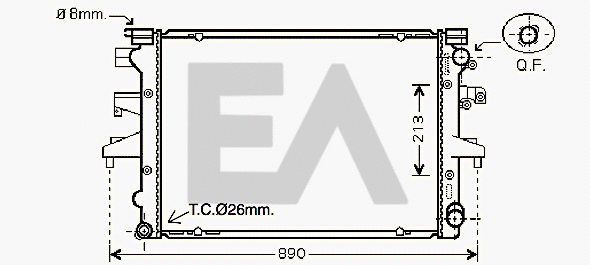 Radiator, engine cooling (31R77055)