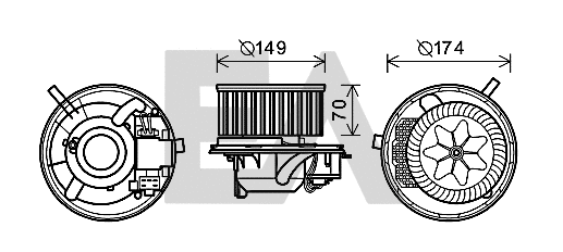 Electric Motor, interior blower (42A77003)