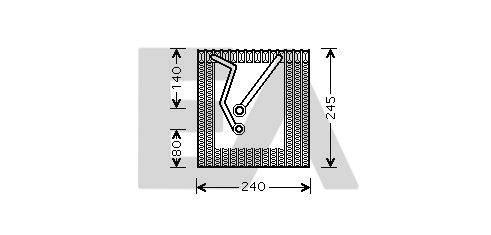Evaporator, air conditioning (43B77004)