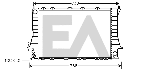 Radiator, engine cooling (31R02078)