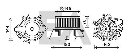 Electric Motor, interior blower (42A25015)
