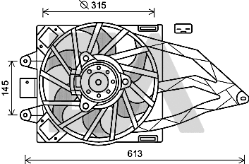Fan, engine cooling (33V25060)