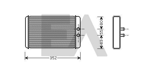 Heat Exchanger, interior heating (45C25022)