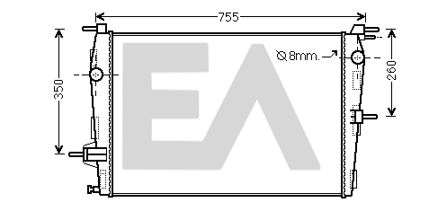 Radiator, engine cooling (31R60082)