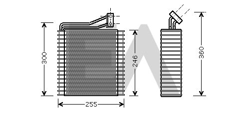 Evaporator, air conditioning (43B12001)