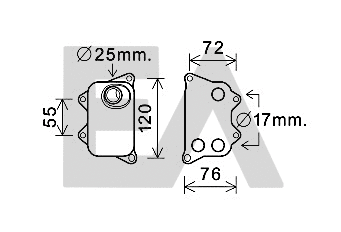 Oil Cooler, engine oil (37G77023)
