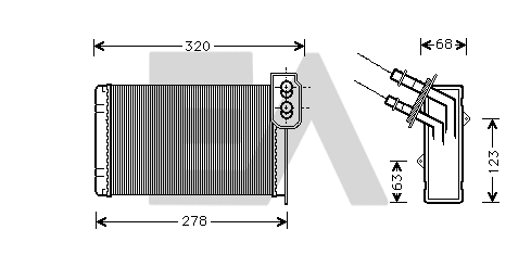 Heat Exchanger, interior heating (45C60003)