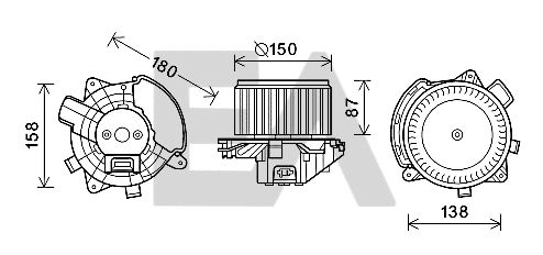 Electric Motor, interior blower (42A25001)