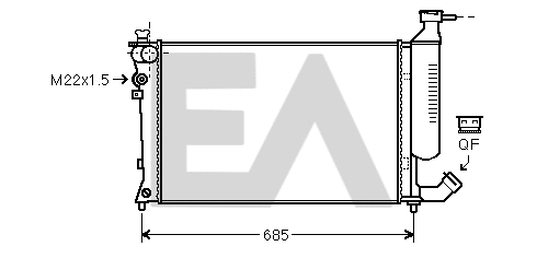 Radiator, engine cooling (31R10092)
