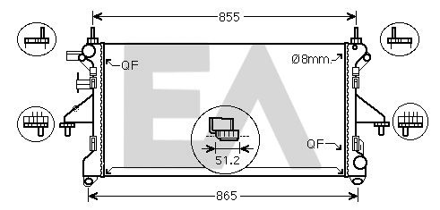 Radiator, engine cooling (31R25071)