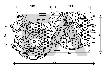 Fan, engine cooling (33V25072)