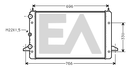 Radiator, engine cooling (31R77095)