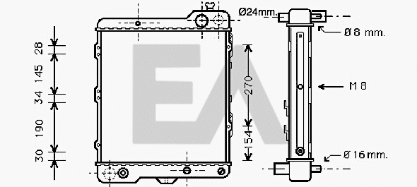 Radiator, engine cooling (31R02071)