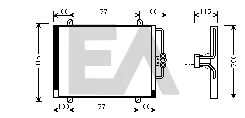 Condenser, air conditioning (30C60008)