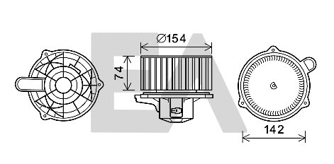 Electric Motor, interior blower (42A28001)