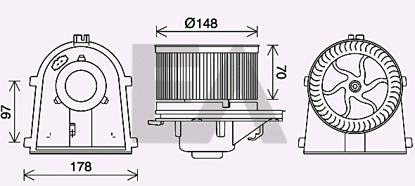 Electric Motor, interior blower (42A77014)