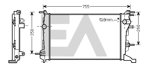 Radiator, engine cooling (31R60076)