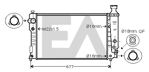 Radiator, engine cooling (31R55029)