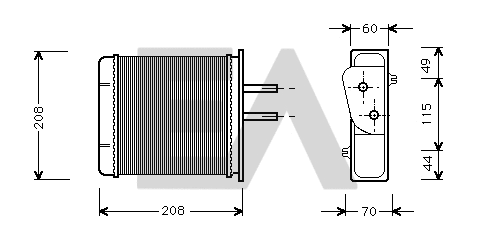 Heat Exchanger, interior heating (45C25015)