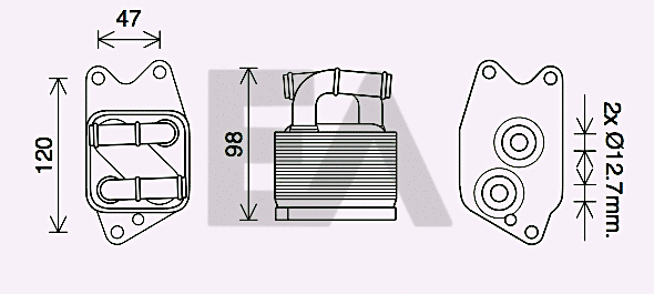 Oil Cooler, engine oil (37G77030)