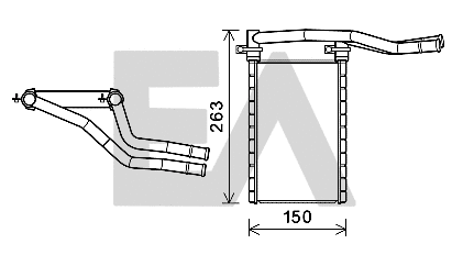 Heat Exchanger, interior heating (45C69003)