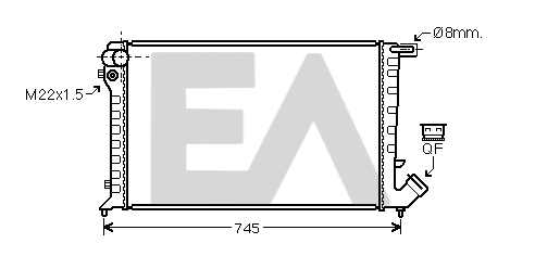 Radiator, engine cooling (31R10036)