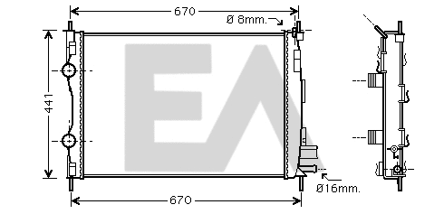 Radiator, engine cooling (31R18136)