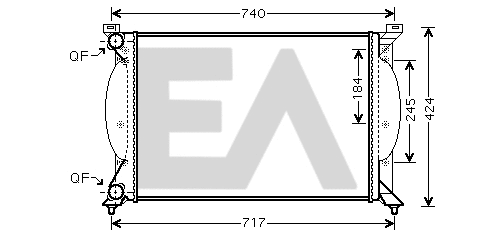 Radiator, engine cooling (31R02050)