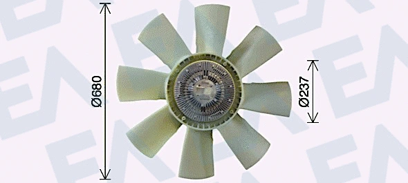 Fan Wheel, engine cooling (35C76C12)